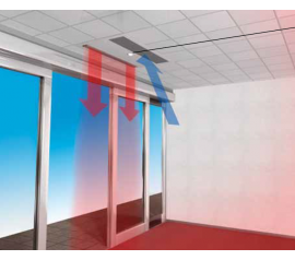 Установка тепловой завесы с пультом.